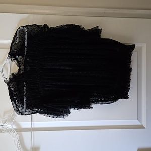 NWOT LUCEA FREE PEOPLE BLACK LACE BLOUSE